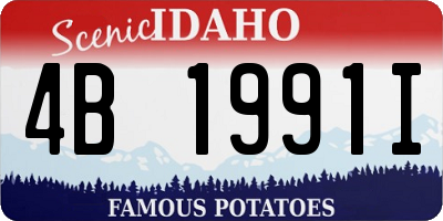 ID license plate 4B1991I