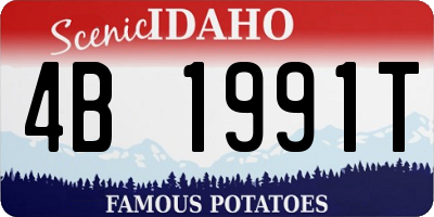 ID license plate 4B1991T