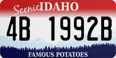 ID license plate 4B1992B