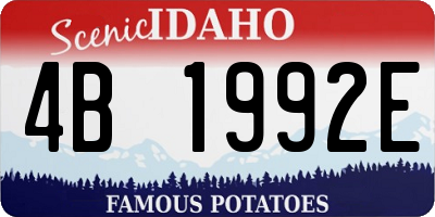 ID license plate 4B1992E