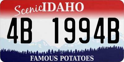 ID license plate 4B1994B
