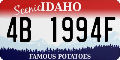 ID license plate 4B1994F