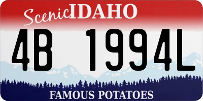 ID license plate 4B1994L