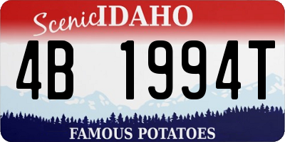ID license plate 4B1994T