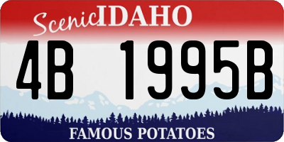 ID license plate 4B1995B