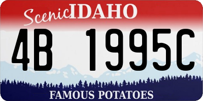ID license plate 4B1995C