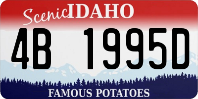 ID license plate 4B1995D