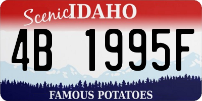 ID license plate 4B1995F