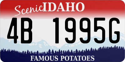 ID license plate 4B1995G