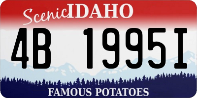 ID license plate 4B1995I