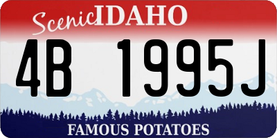 ID license plate 4B1995J