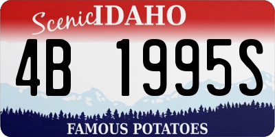 ID license plate 4B1995S