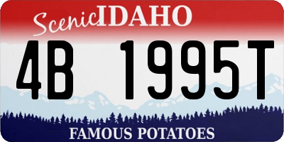 ID license plate 4B1995T