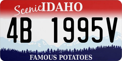 ID license plate 4B1995V