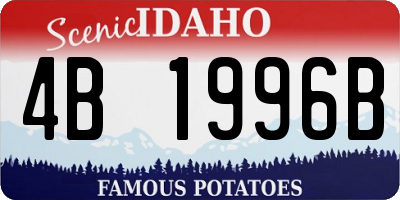 ID license plate 4B1996B
