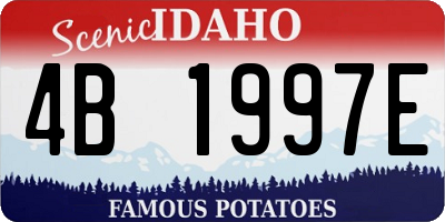 ID license plate 4B1997E