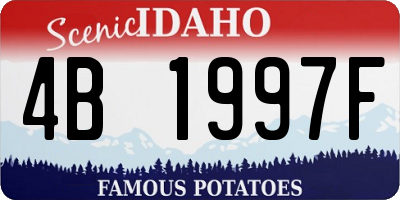 ID license plate 4B1997F