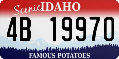 ID license plate 4B1997O
