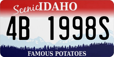 ID license plate 4B1998S