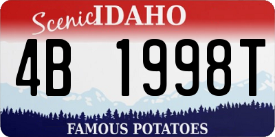 ID license plate 4B1998T