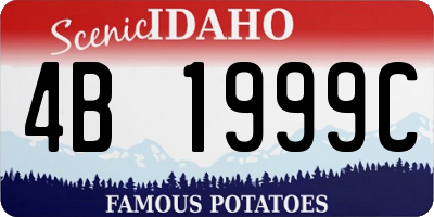 ID license plate 4B1999C