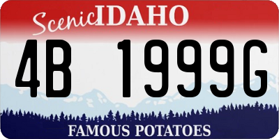 ID license plate 4B1999G