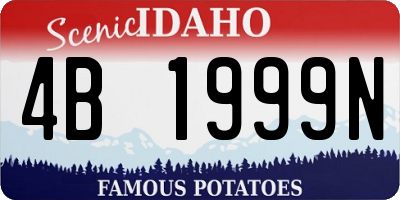 ID license plate 4B1999N