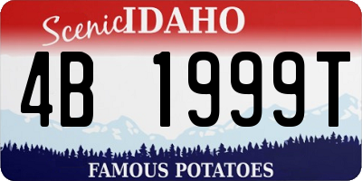 ID license plate 4B1999T