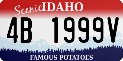 ID license plate 4B1999V