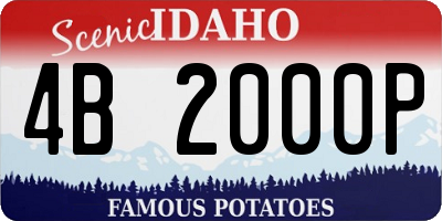 ID license plate 4B2000P