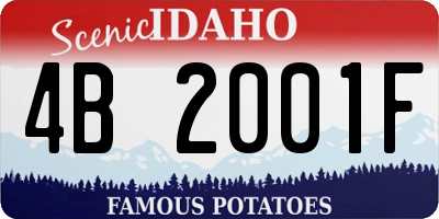 ID license plate 4B2001F