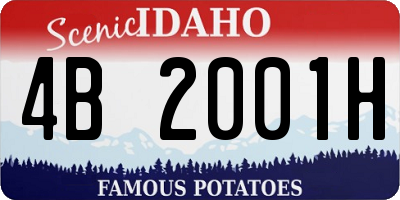 ID license plate 4B2001H