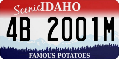 ID license plate 4B2001M