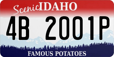 ID license plate 4B2001P