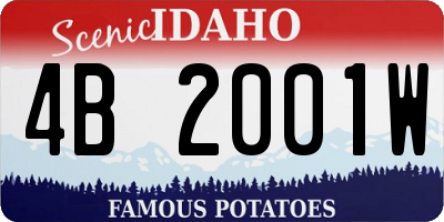 ID license plate 4B2001W