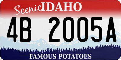 ID license plate 4B2005A