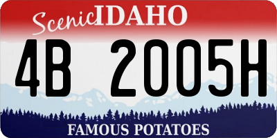 ID license plate 4B2005H