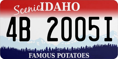 ID license plate 4B2005I