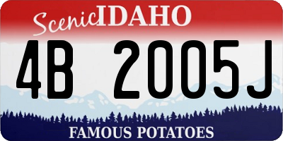 ID license plate 4B2005J