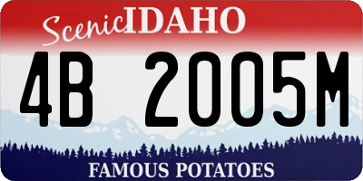 ID license plate 4B2005M