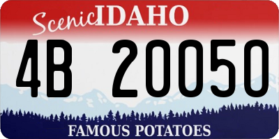 ID license plate 4B2005O