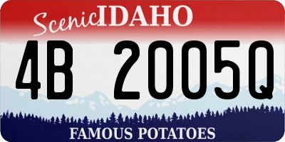 ID license plate 4B2005Q