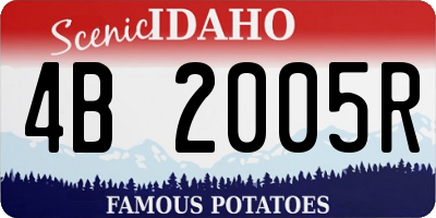 ID license plate 4B2005R