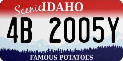 ID license plate 4B2005Y