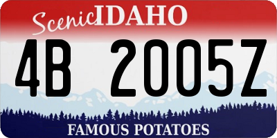 ID license plate 4B2005Z