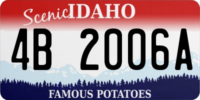 ID license plate 4B2006A