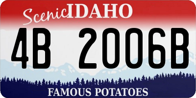 ID license plate 4B2006B