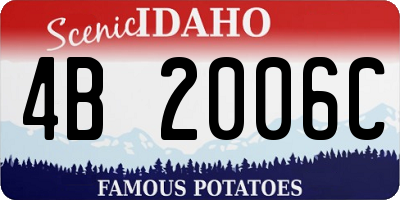 ID license plate 4B2006C