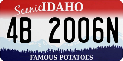 ID license plate 4B2006N