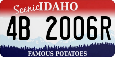 ID license plate 4B2006R